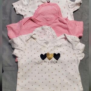 Carter's Baby Onesies Set with Polka Dots and Stripes